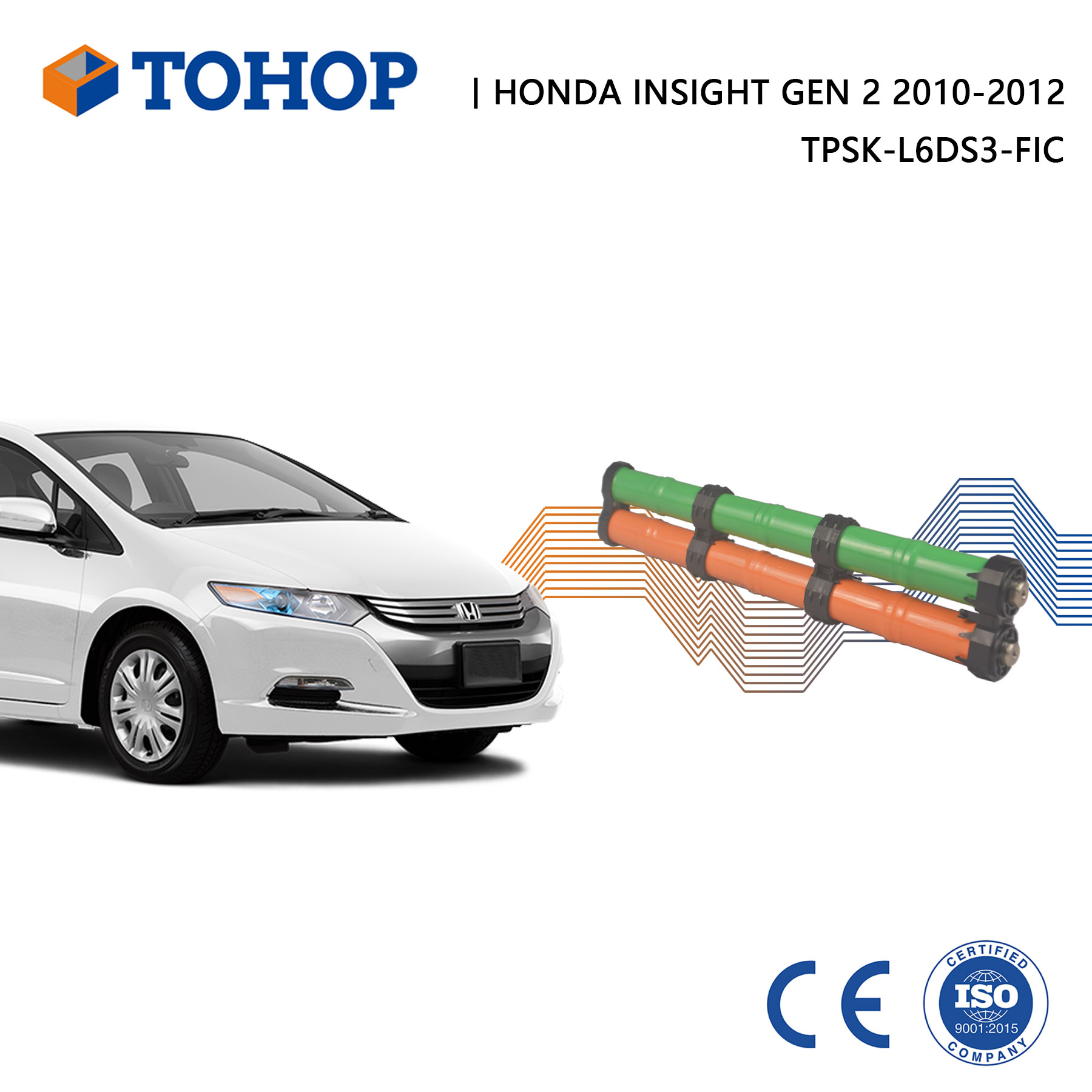 14.4V 6.5Ah Honda InsightGen2ハイブリッドバッテリー交換用ニッケル水素電池